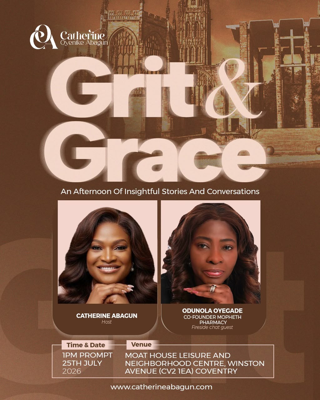 Grit and Grace: An Insightful Afternoon of Stories and Conversations event flyer